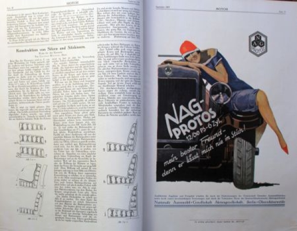 Braunbecks "Motor" Magazine Septembre 1927 Reuters Title (5513)